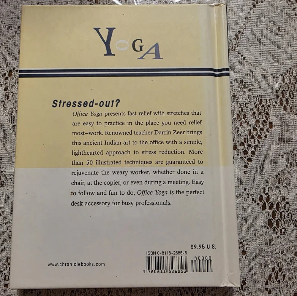 Office Yoga Book - Blue and White Cover By Darrin Zeer